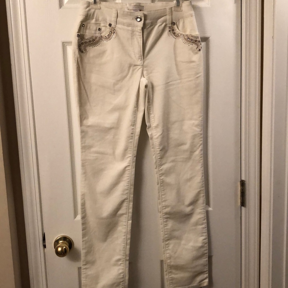 Cream corduroy pants